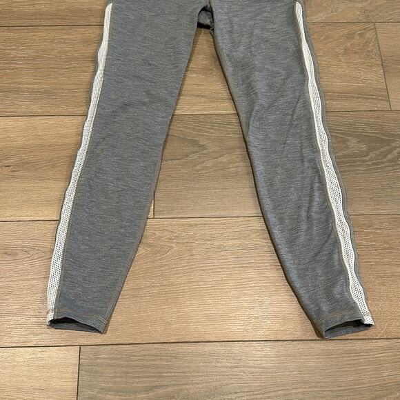 ATHLETA Heathered‎ Gray White Mesh Chaturanga Active Workout Gym Leggings Size S - Picture 5 of 11